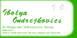 ibolya ondrejkovics business card